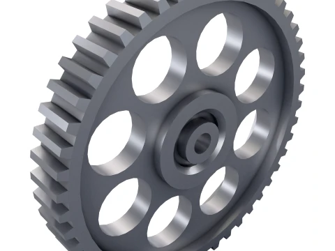 Gear Spur D568mm T82mm M1 Low Poly 3D Model