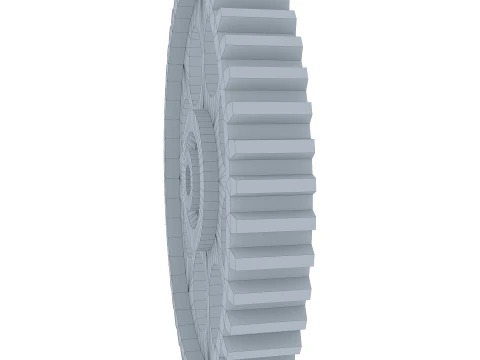 Gear Spur D568mm T82mm M1 Low Poly 3D Model