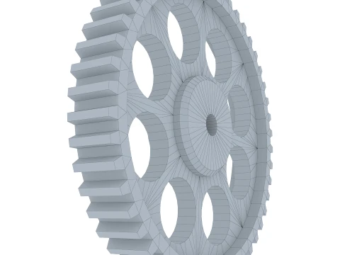 Gear Spur D568mm T82mm M1 Low Poly 3D Model