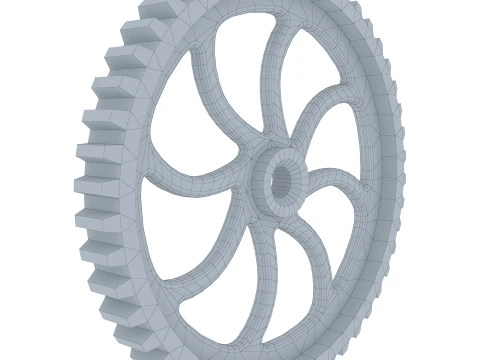 Dente de engrenagem D569mm T63mm M1 Low Poly Modelo 3D