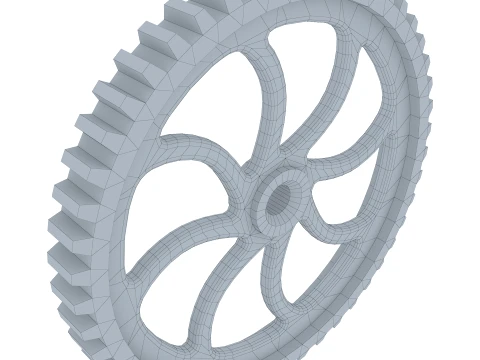 Dente de engrenagem D569mm T63mm M1 Low Poly Modelo 3D