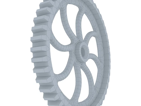 Dente de engrenagem D569mm T63mm M1 Low Poly Modelo 3D