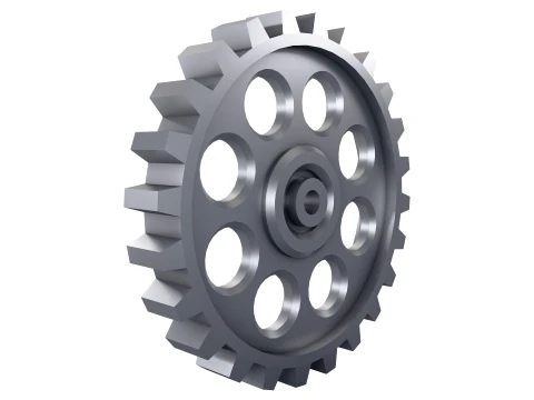 Engranaje recto D601mm T82mm M1 Low Poly Modelo 3D