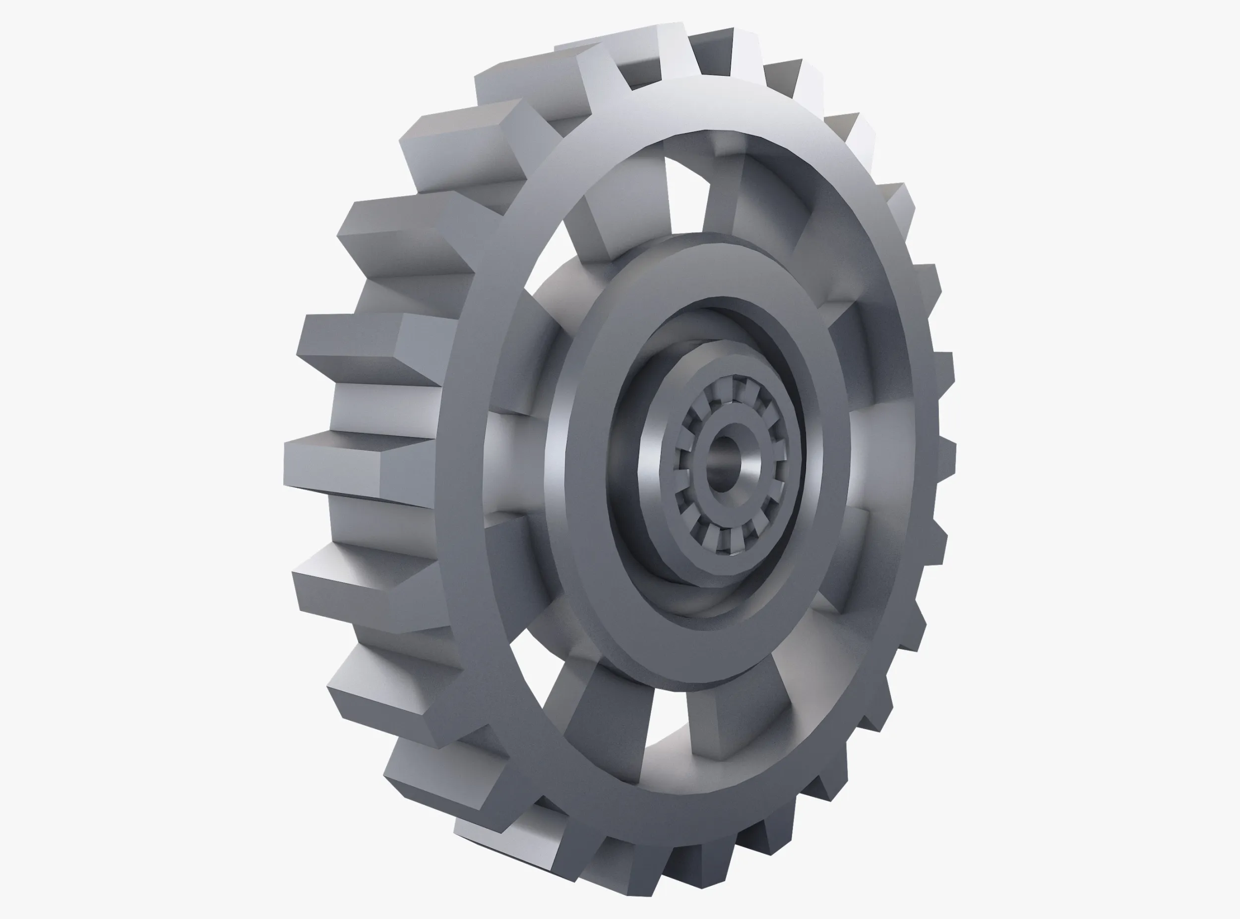 Gear Spur D601mm T105mm M1 Low Poly 3D Model .c4d .max .obj .3ds .fbx .stl .blend 