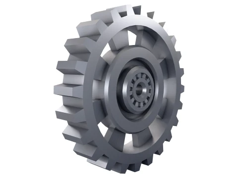 Engranaje recto D601mm T105mm M1 Low Poly Modelo 3D