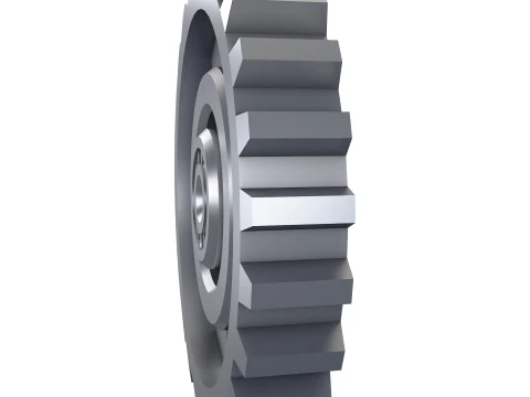 Gear Spur D601mm T105mm M1 Low Poly 3D Model