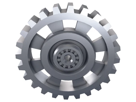 Gear Spur D601mm T105mm M1 Low Poly 3D Model