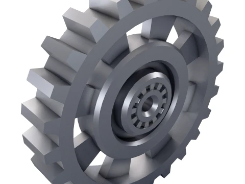 Gear Spur D601mm T105mm M1 Low Poly 3D Model