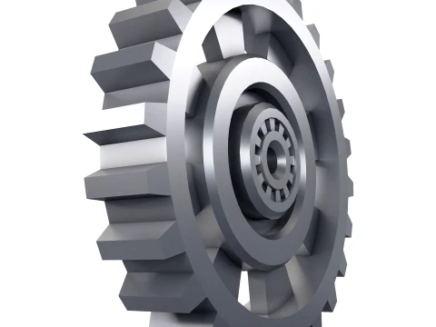 Gear Spur D601mm T105mm M1 Low Poly 3D Model