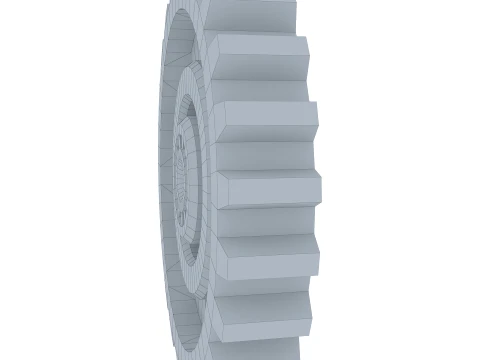 Gear Spur D601mm T105mm M1 Low Poly 3D Model