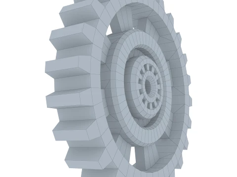 Gear Spur D601mm T105mm M1 Low Poly 3D Model