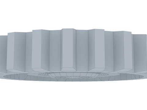 Gear Spur D601mm T105mm M1 Low Poly 3D Model