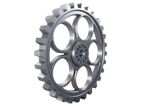 Engranaje recto D690mm T82mm M1 Low Poly Modelo 3D