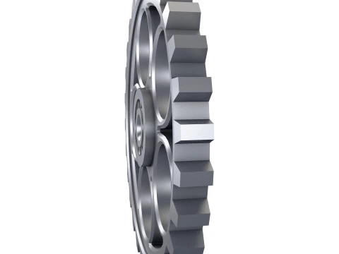Gear Spur D690mm T82mm M1 Low Poly 3D Model
