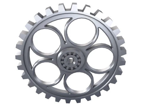 Gear Spur D690mm T82mm M1 Low Poly 3D Model