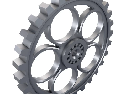 Gear Spur D690mm T82mm M1 Low Poly 3D Model