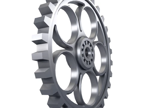 Gear Spur D690mm T82mm M1 Low Poly 3D Model