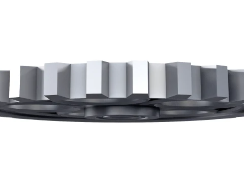 Gear Spur D690mm T82mm M1 Low Poly 3D Model