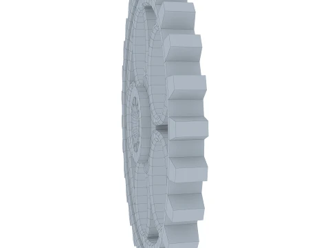 Gear Spur D690mm T82mm M1 Low Poly 3D Model
