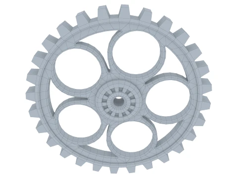 Gear Spur D690mm T82mm M1 Low Poly 3D Model