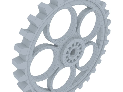 Gear Spur D690mm T82mm M1 Low Poly 3D Model