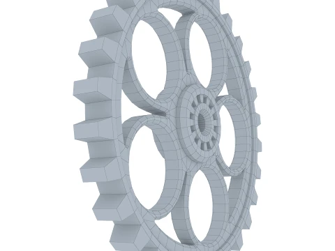 Gear Spur D690mm T82mm M1 Low Poly 3D Model