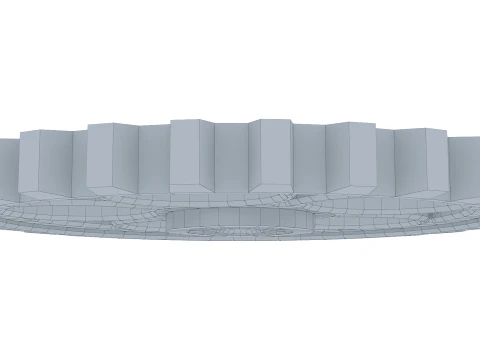 Gear Spur D690mm T82mm M1 Low Poly 3D Model