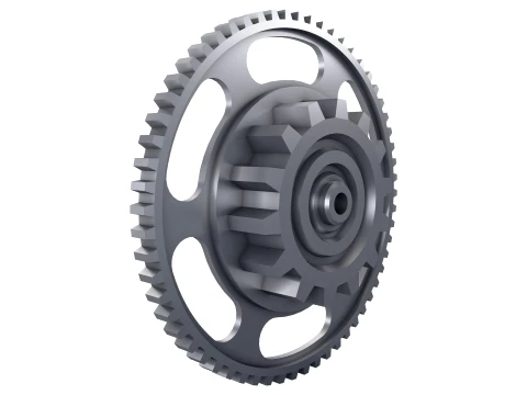 Engranaje recto D703mm T170mm M1 Low Poly Modelo 3D