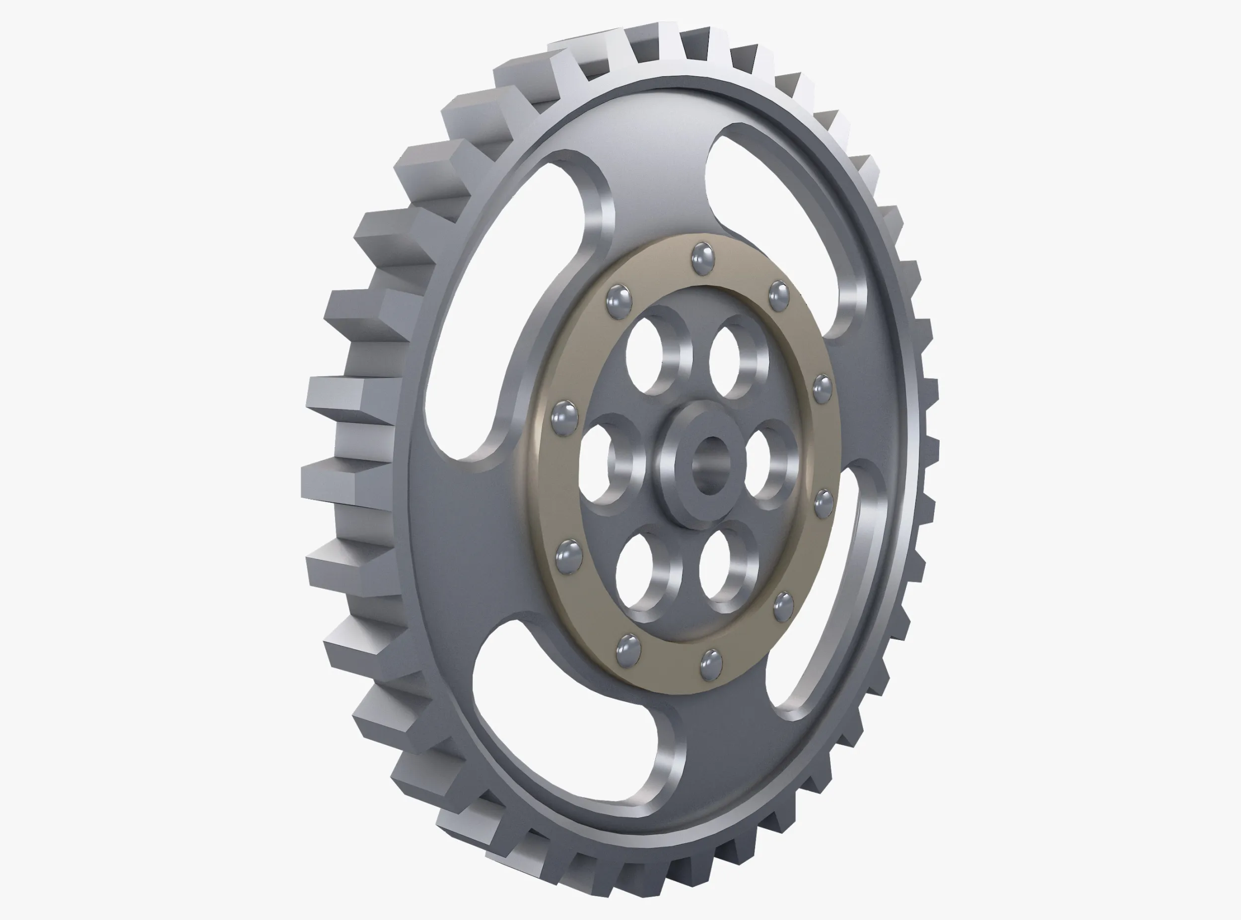 Gear Spur D869mm T83mm M1 Low Poly 3D Model .c4d .max .obj .3ds .fbx .stl .blend 