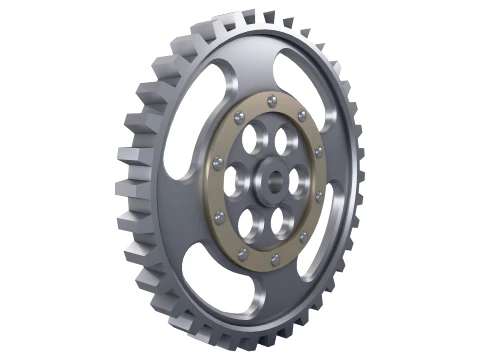 Engranaje recto D869mm T83mm M1 Low Poly Modelo 3D