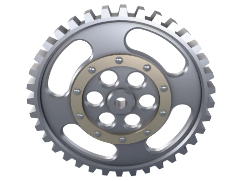 Gear Spur D869mm T83mm M1 Low Poly 3D Model