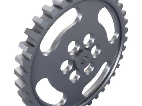 Gear Spur D869mm T83mm M1 Low Poly 3D Model
