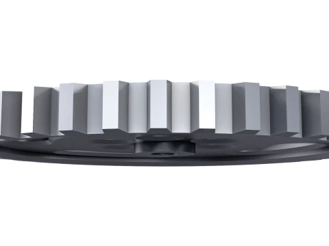 Gear Spur D869mm T83mm M1 Low Poly 3D Model