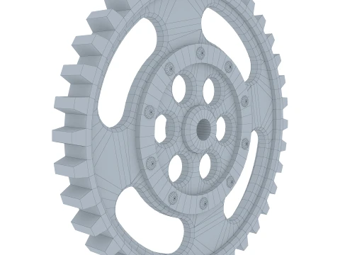 Gear Spur D869mm T83mm M1 Low Poly 3D Model