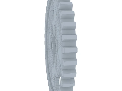 Gear Spur D869mm T83mm M1 Low Poly 3D Model