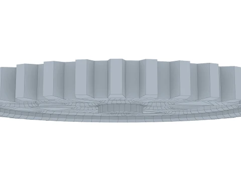 Gear Spur D869mm T83mm M1 Low Poly 3D Model