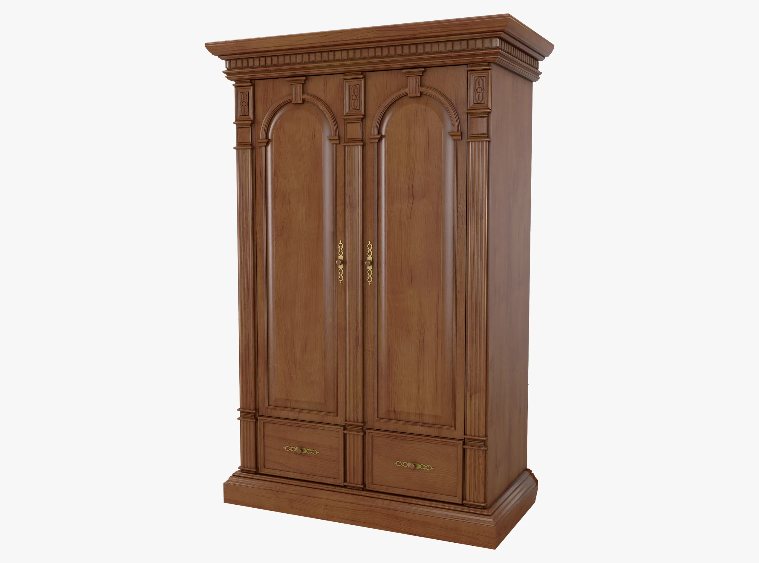 2 Door Wardrobe Verona 21M 3D Model .c4d .max .obj .3ds .fbx .stl .blend 