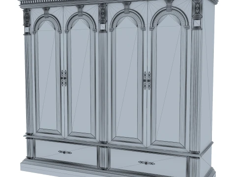 4 Door Wardrobe Verona 24 1M 3D Model