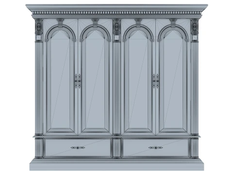 4 Door Wardrobe Verona 24 1M 3D Model