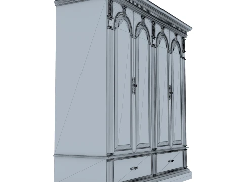 4 Door Wardrobe Verona 24 1M 3D Model