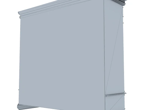 4 Door Wardrobe Verona 24 1M 3D Model