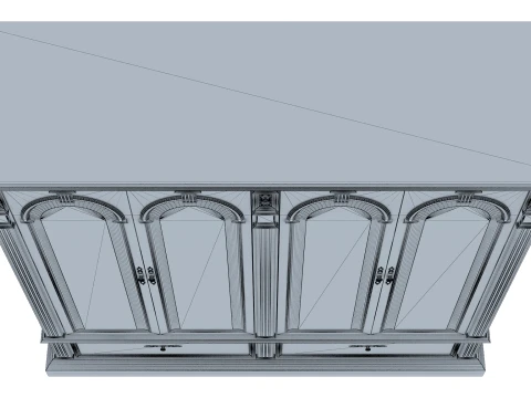 4 Door Wardrobe Verona 24 1M 3D Model