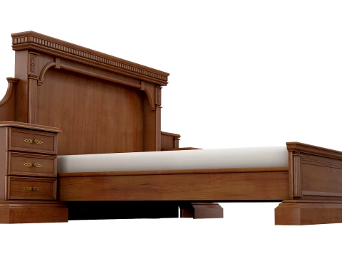 Classic Double Bed Verona 27M 3D Model