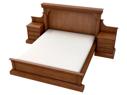 Classic Double Bed Verona 27M 3D Model