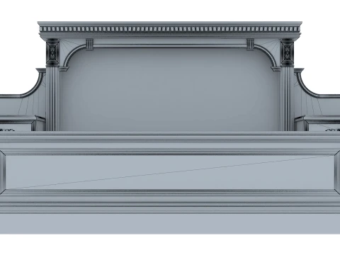 Classic Double Bed Verona 27M 3D Model