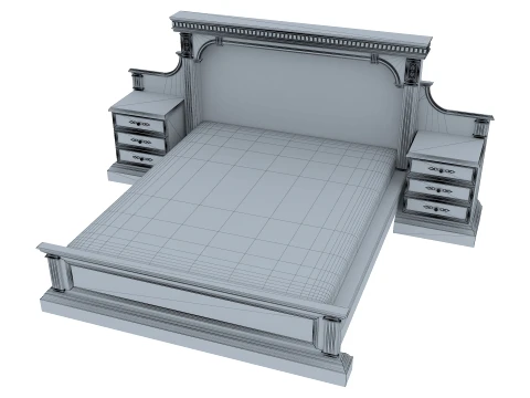 Classic Double Bed Verona 27M 3D Model