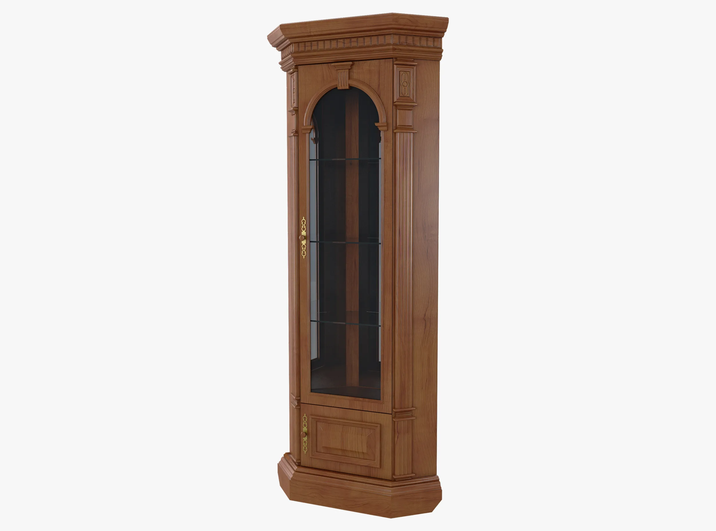 Corner China Cabinet Verona 28M 3D Model .c4d .max .obj .3ds .fbx .stl .blend 
