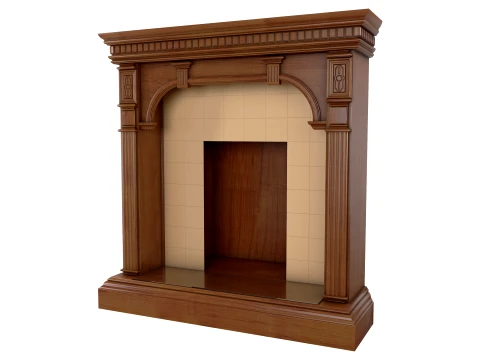 Corner Fireplace Mantel Verona 39M 3D Model
