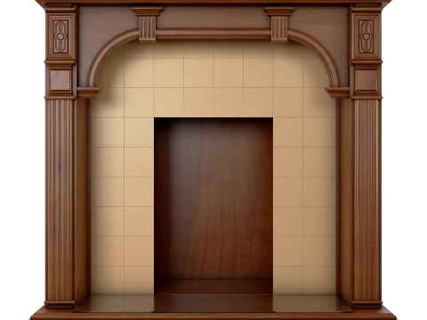 Corner Fireplace Mantel Verona 39M 3D Model