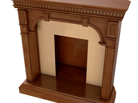 Corner Fireplace Mantel Verona 39M 3D Model